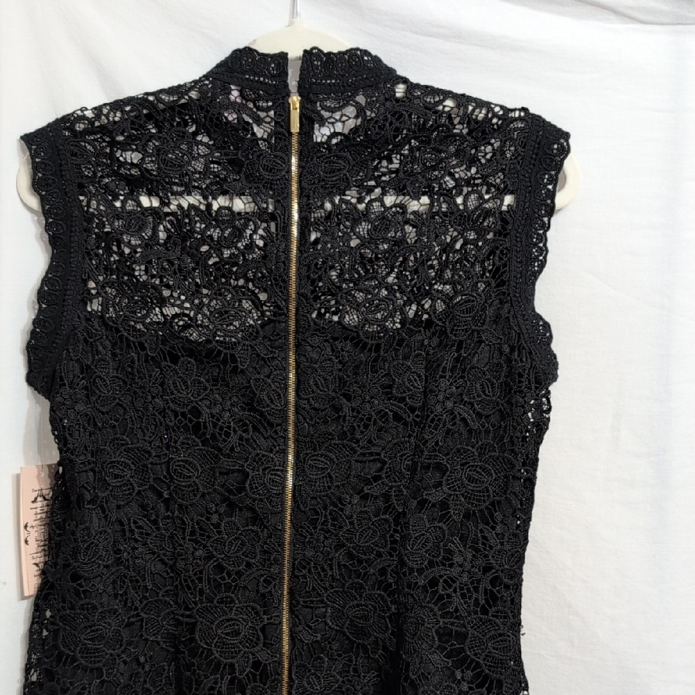 Nanette Lepore Black Lace High Neck Blouse - Picture 7 of 11